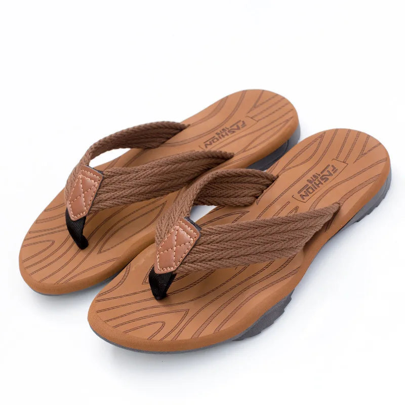 2025 High Quality Brand Men Flip Flops Summer Beach Flip Flops Men Fashion Breathable Casual Men Beach Slippers Summer Outdoor