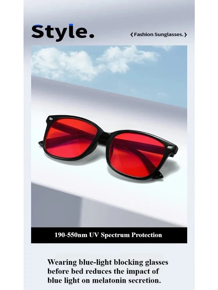 Blue Light Glasses for Woman Sleep Glasses for Blue Light Blocking Red Lens for Computer Gaming Reduce Eyestrain