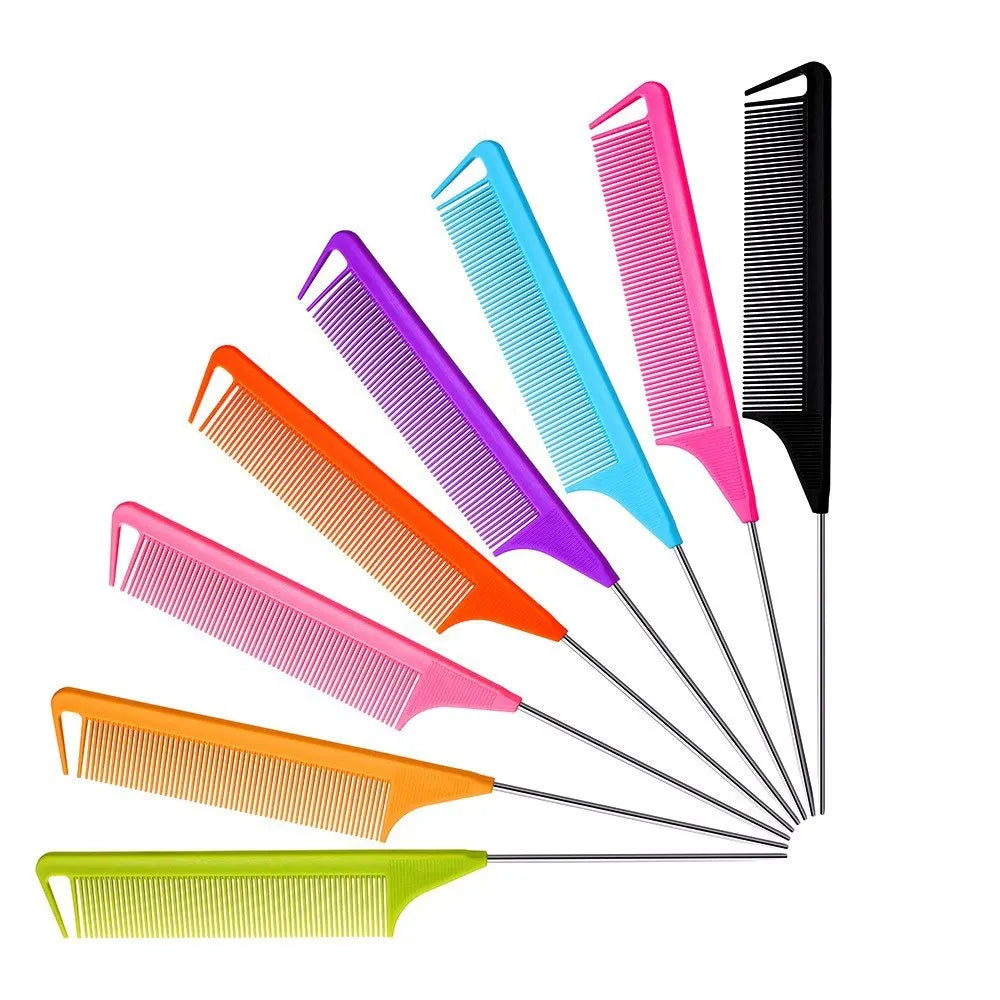 1pcs stainless steel pointed tail hair comb professional hair comb hair brush salon hair styling tool hair comb