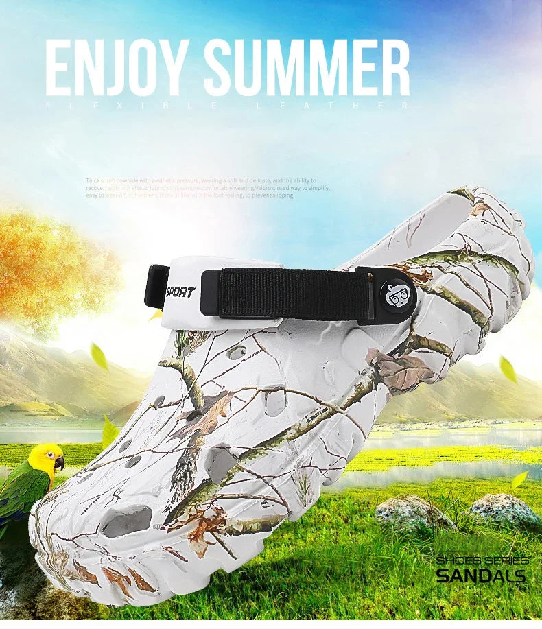 New Summer Men's Sandals New Home Garden Shoes Comfortable and Lightweight Men Slippers Non-Slip Soft Bottom Flip Flop Sandals