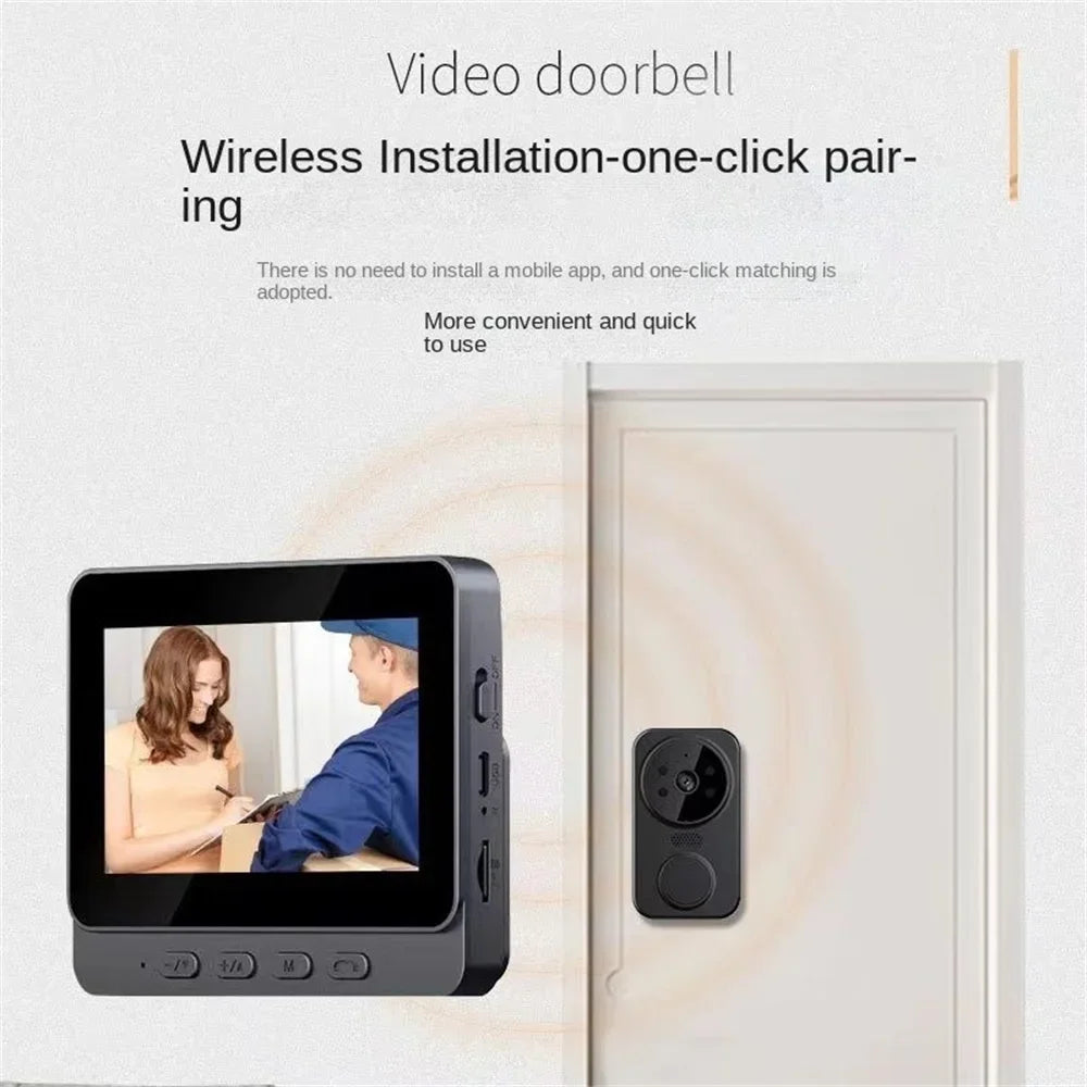 Smart Video Doorbell Camera Wireless, 1080P HD with Night Vision, 2.4G WiFi, Motion Detection, 2-Way Audio, and Cloud Service - Shoppiline