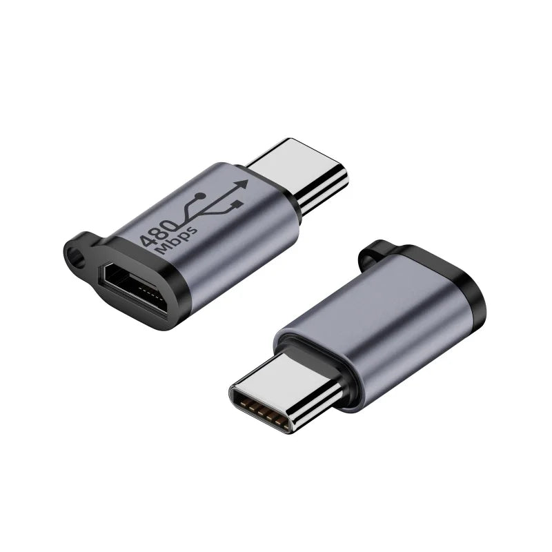 VIKEFON Type C Female to Micro USB/Type Female to Mini USB/Micro USB Female to Type C/Micro USB Female to Mini USB Plug Adapter