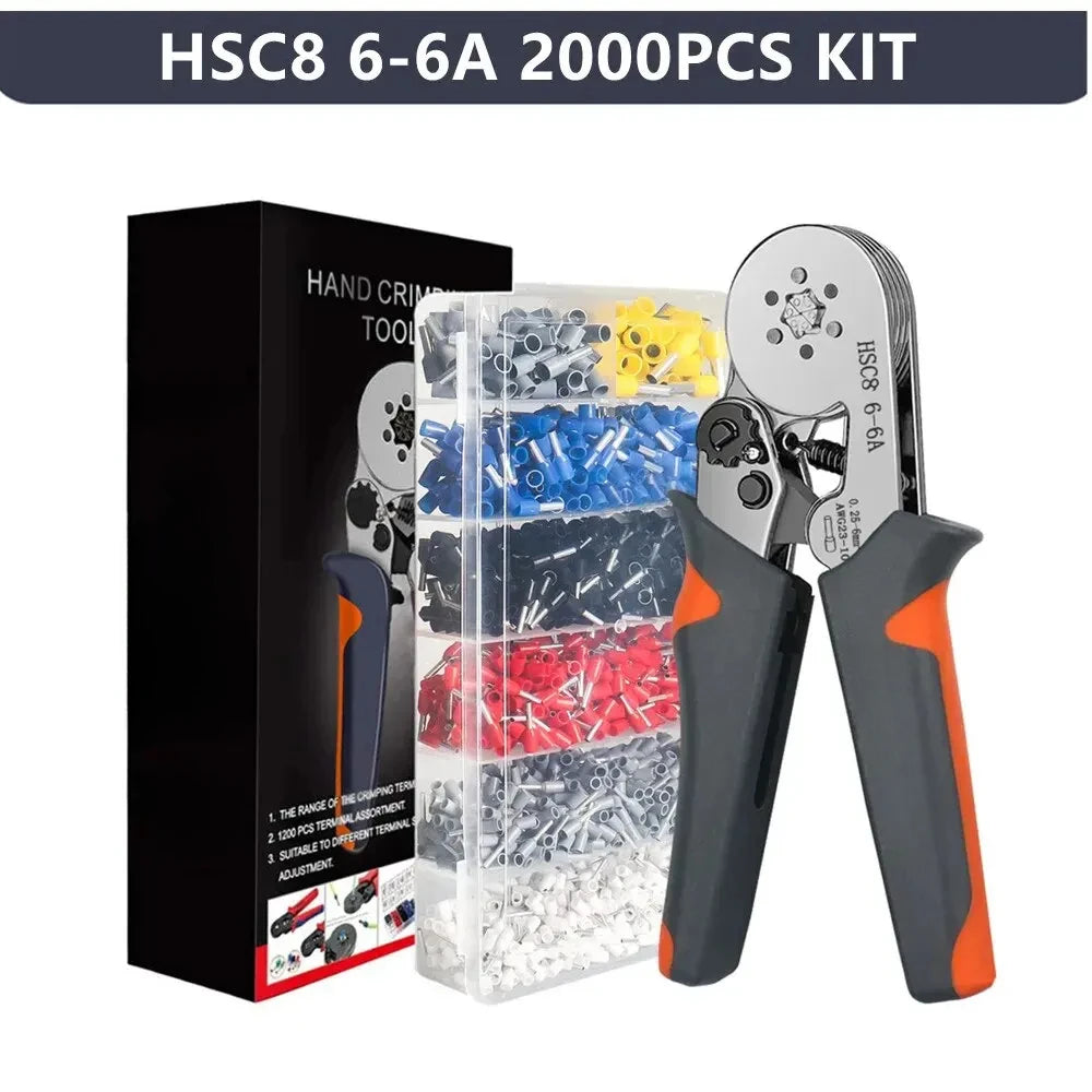 Crimping Tools Mini Electrical Pliers HSC8 6-4/6-6(0.25-10mm²/0.25-6mm²) Wire Connection Ferrule Sleeves Terminal Repair Clamp - Shoppiline