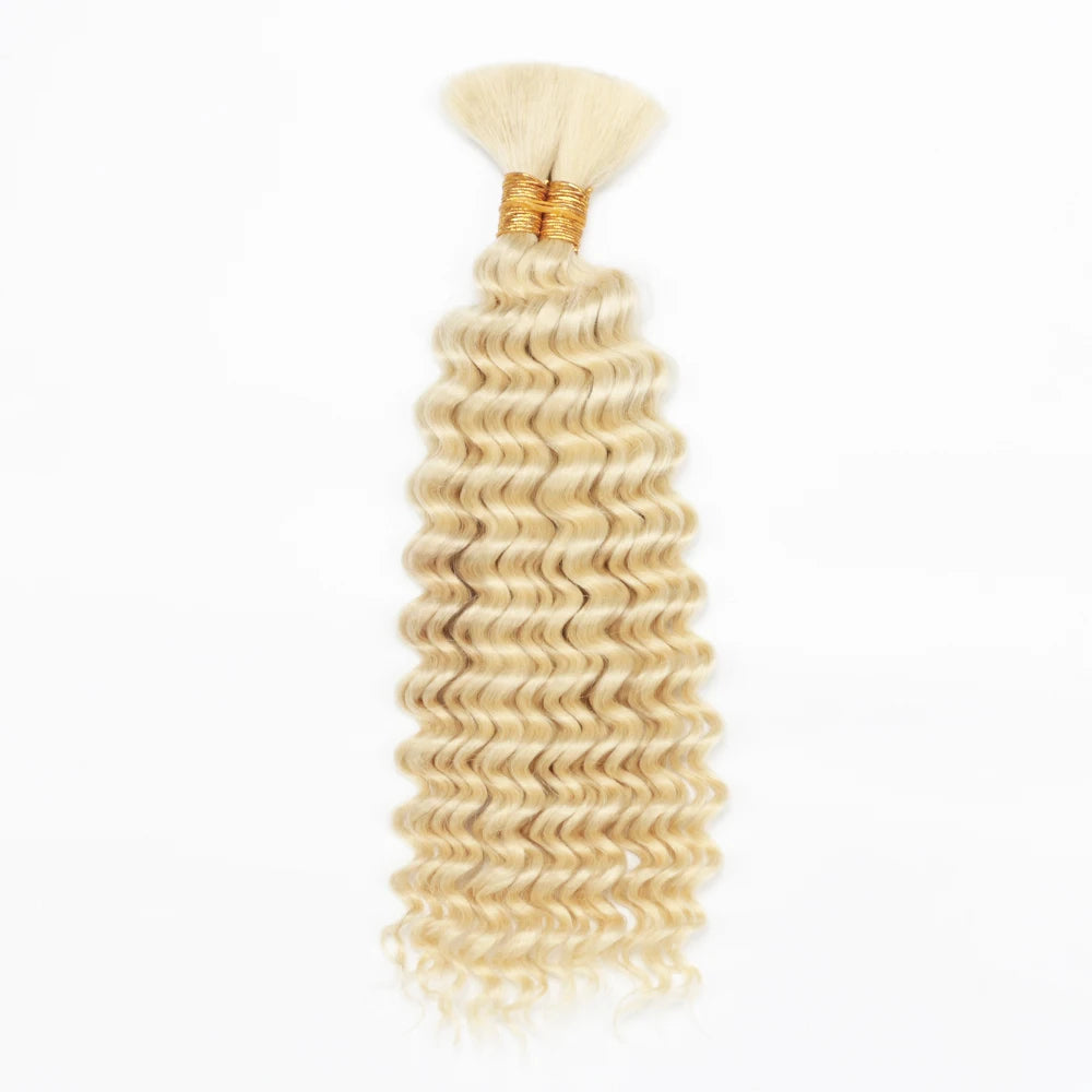 Cheveux à tresser humains Deep Wave en vrac Cheveux humains 100g Sans trame Extensions de cheveux humains Cheveux à tresser humains micro pour tresses bohèmes