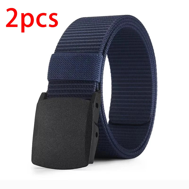 Men's Belt Outdoor Casual Canvas Belt Metal Free Training Nylon Tactical Belt，Versatile For Jeans, Dress，Casual ，For Men Women