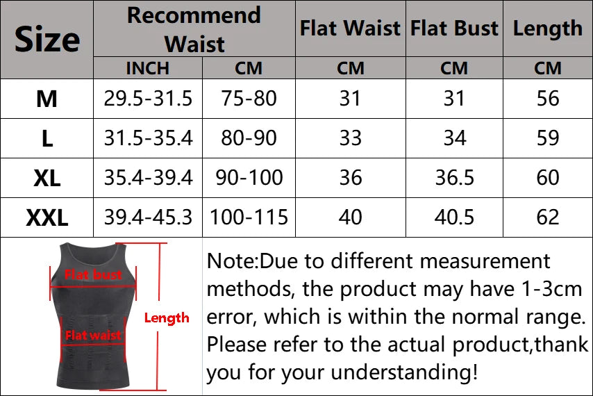 Mens Slimming Body Shaper Chest Compression Shirts Tummy Control Shapewear Abdomen Belly Trimmer Vest Gym Waist Trainer Corset