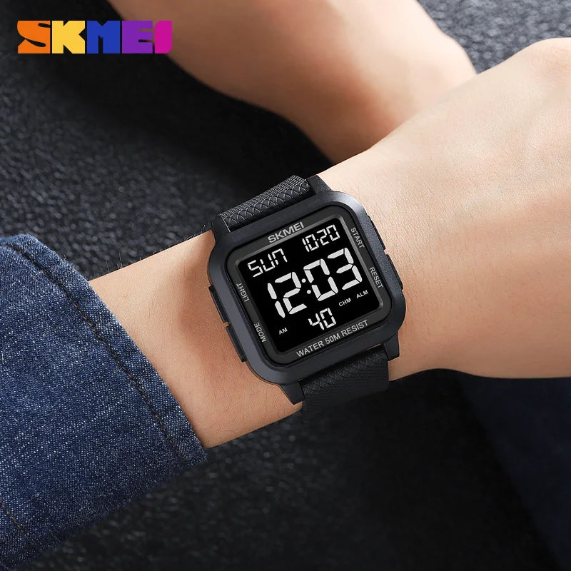 SKMEI 1894 Sport Electronic Watch for Men Shockproof Waterproof Countdown Mens Wristwatch Military Alarm Clock 1960 Reloj Hombre