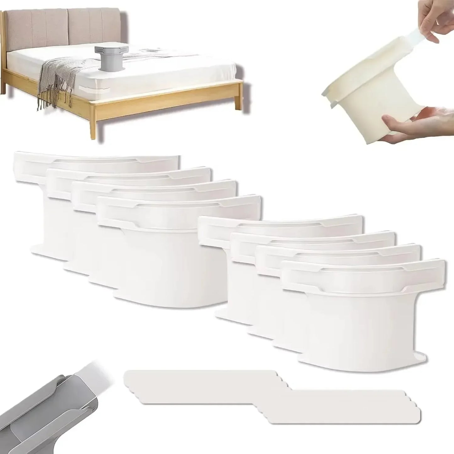 8/4Pcs Bed Corner Sheet Grippers Straps Heavy Duty Bedsheet Corner Tightener Clips Durable and Reliable Bed Sheet Grippers