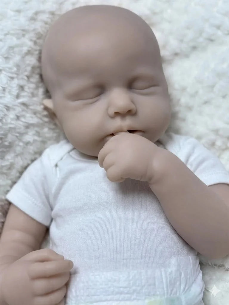 18Inch Can Open Mouth LouLou bebe reborn de silicona Girla Doll With Painted Bald Soft Corpo De Silicone Doll For Kids Gift