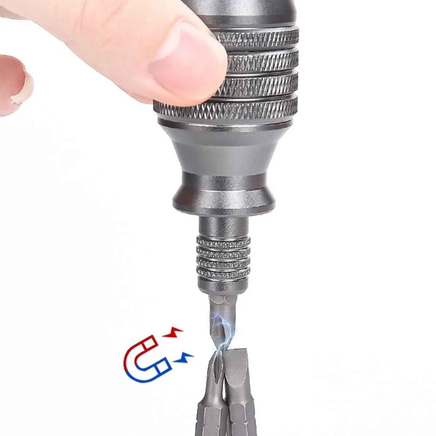 7-in-1 Mini Screwdriver Strong Magnetic Tip Palm Screwdriver Ratchet Screwdriver Mini Quick Ratchet Screwdriver Set