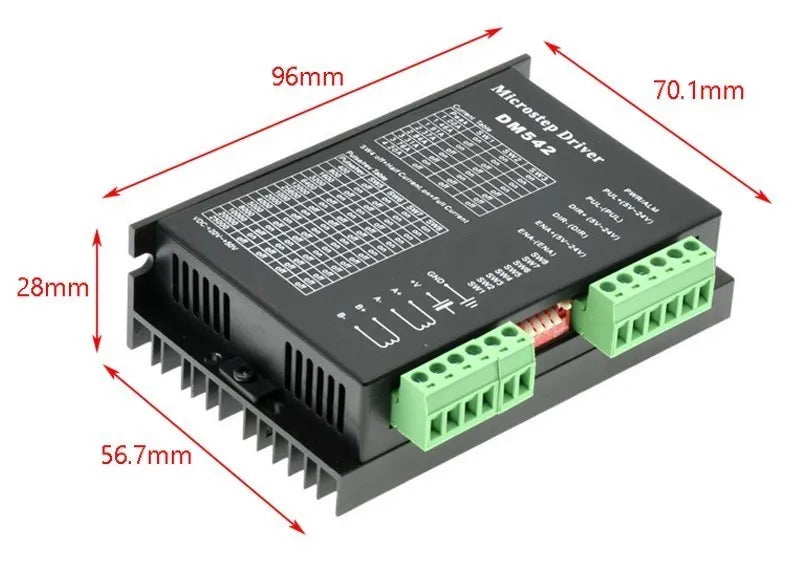 DM542/DM556 Microstep Motor Driver - For Nema17/Nema23 Stepper Motors - 20-50V DC, 1-5.6A - Shoppiline
