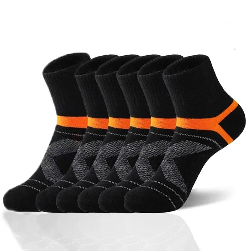 3 paires de chaussettes noires de haute qualité pour hommes, chaussettes de sport noires, décontractées, douces, pour la course à pied, d'été, absorbantes, respirantes, chaussettes masculines
