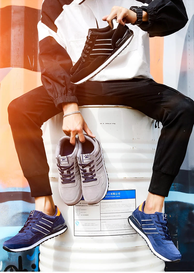 2024 New High Quality Men's Sneakers Leather Casual Shoes Autumn Breathable Men Shoes Male Flat Shoe - Shoppiline