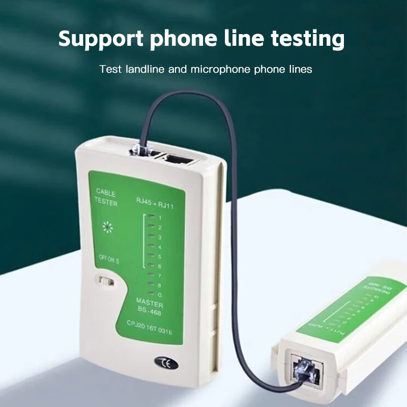 RJ45 Ethernet Cable Tester Network Lan Test Tool for 8P 6P LAN Cable RJ11 Telephone Cable Compatible with TP-Link D-Link Linksys