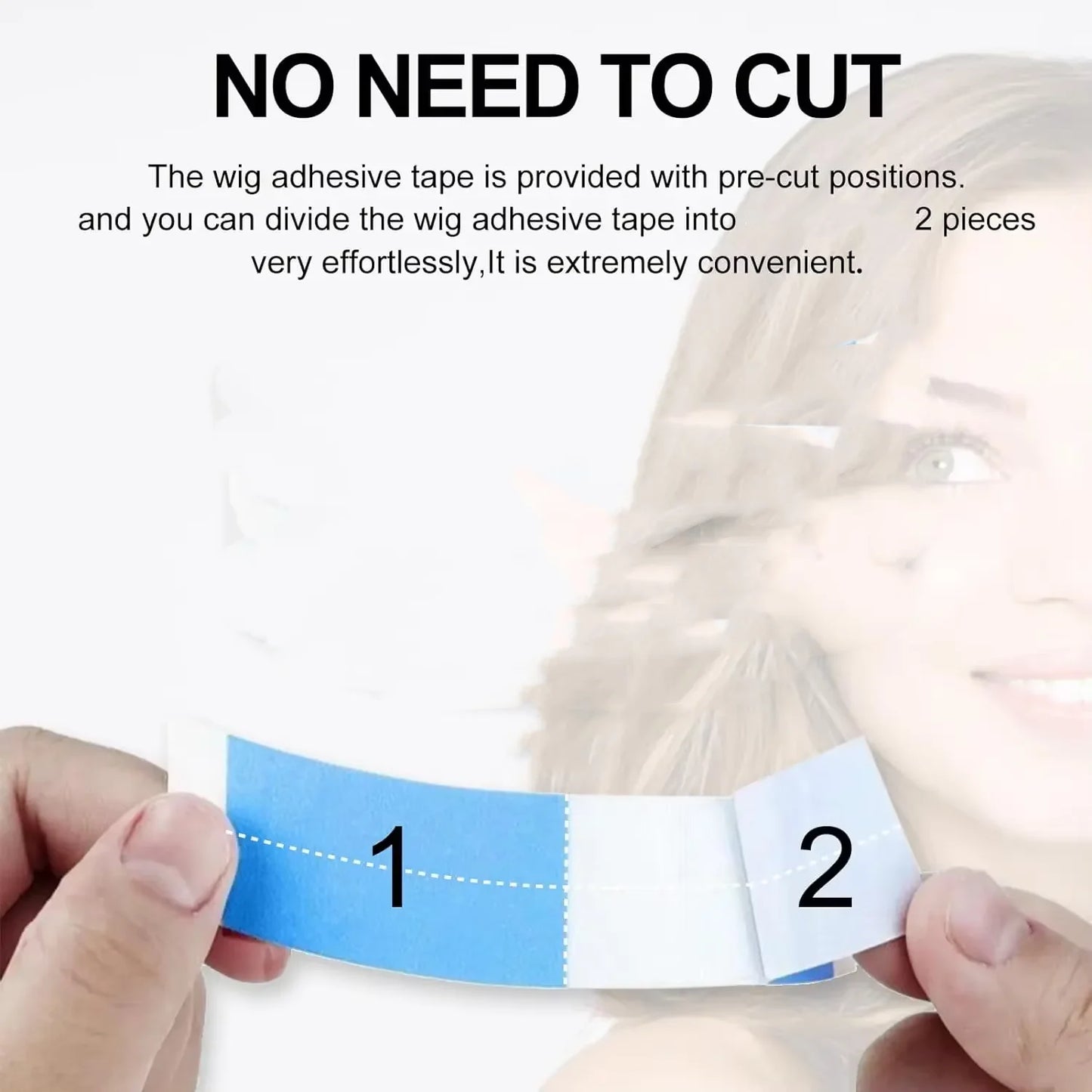 36Pcs/Lot Super Strong Hair Wig Tape Double Adhesive Extension Tape Strips Waterproof For Toupee/Lace Wigs Film C Shap