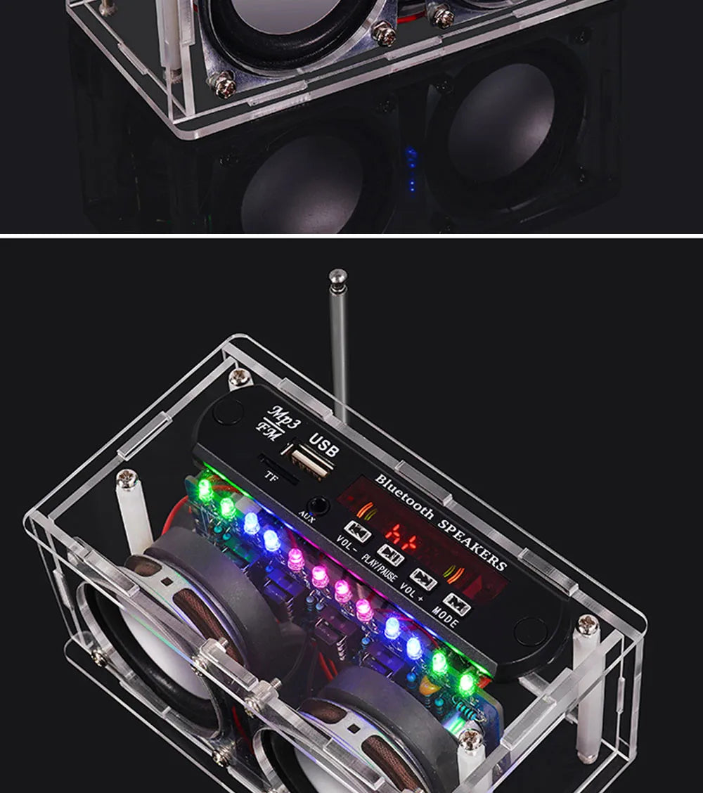 DIY BT Speaker Kit with FM Radio 87.5-108MHZ DIY Soldering Project Practice Solder Assembly U Disk TF Electronic Kit - Shoppiline
