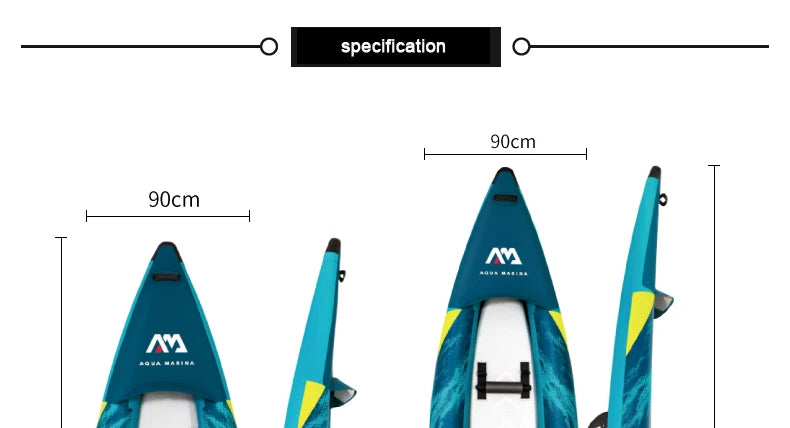 AQUA MARINA STEAM inflatable Kayak Boat 10'3"/13'6"  Drifting Inflatable Paddle Board Canoeing 1 2 Person Raft Rubber Boat PVC