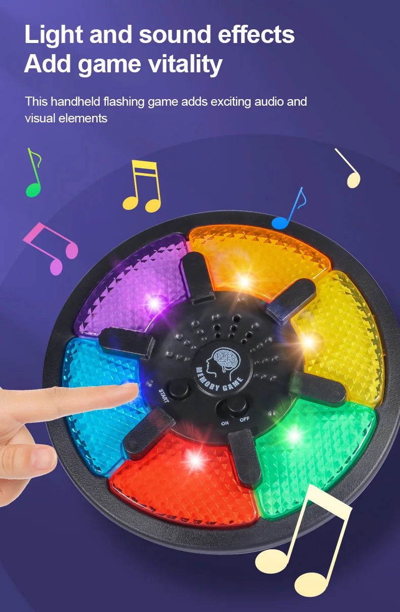 Memory Game Machine Handheld Electronic Memory Game with Light and Sound Puzzle Creative Interactive Game Toy Memory Training