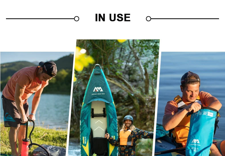 AQUA MARINA STEAM inflatable Kayak Boat 10'3"/13'6"  Drifting Inflatable Paddle Board Canoeing 1 2 Person Raft Rubber Boat PVC