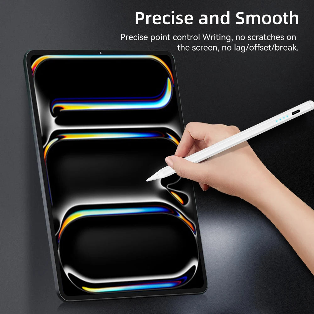 For iPad Pencil 2025 M3 Stylus Pen for Air 6 M2 Pro M4 M5 with Palm Rejection for iPad Pro 11 12.9 13 7/8/9/10/11th Mini5 6 7