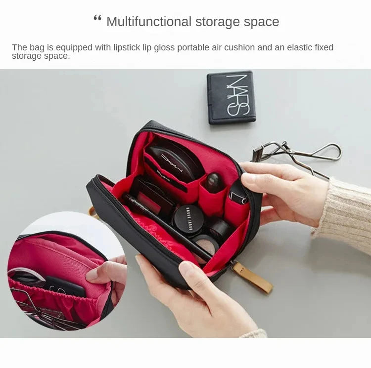 2024 Neue Kosmetiktasche für Damen, einfarbig, koreanischer Stil, Make-up-Tasche, Kulturbeutel, wasserdichter Make-up-Organizer, Luxustasche