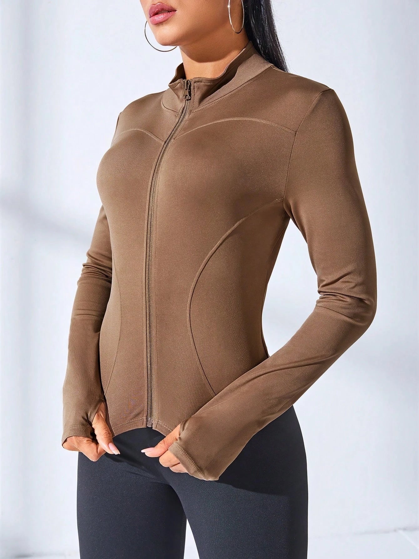 Manteau de yoga 2024, veste de sport courte pour femmes, vêtements de fitness amincissants et sculptants, veste de yoga zippée