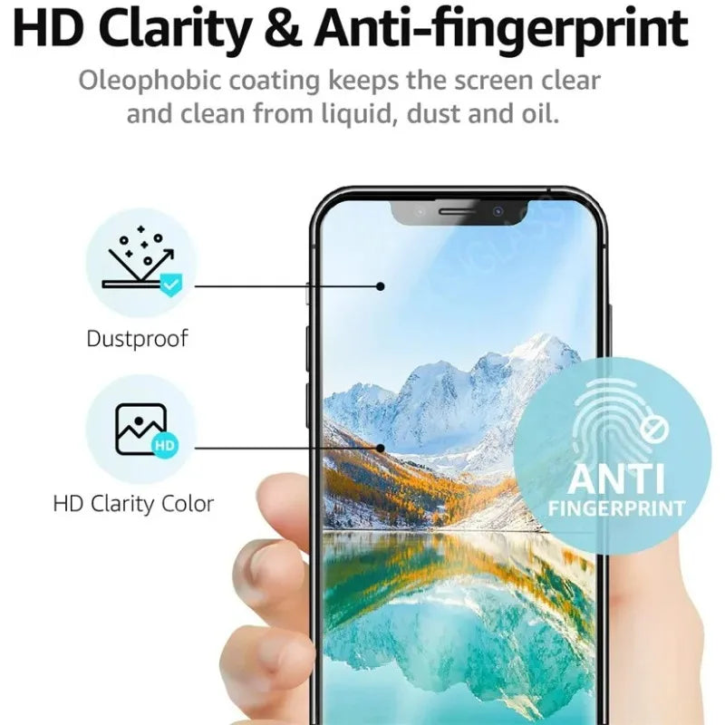 3Pcs Tempered Glass For iPhone 11 12 13 14 15 Pro Max 12 13 Mini screen protector For iPhone 6S 7 8 Plus XR XS Max 16E Glass