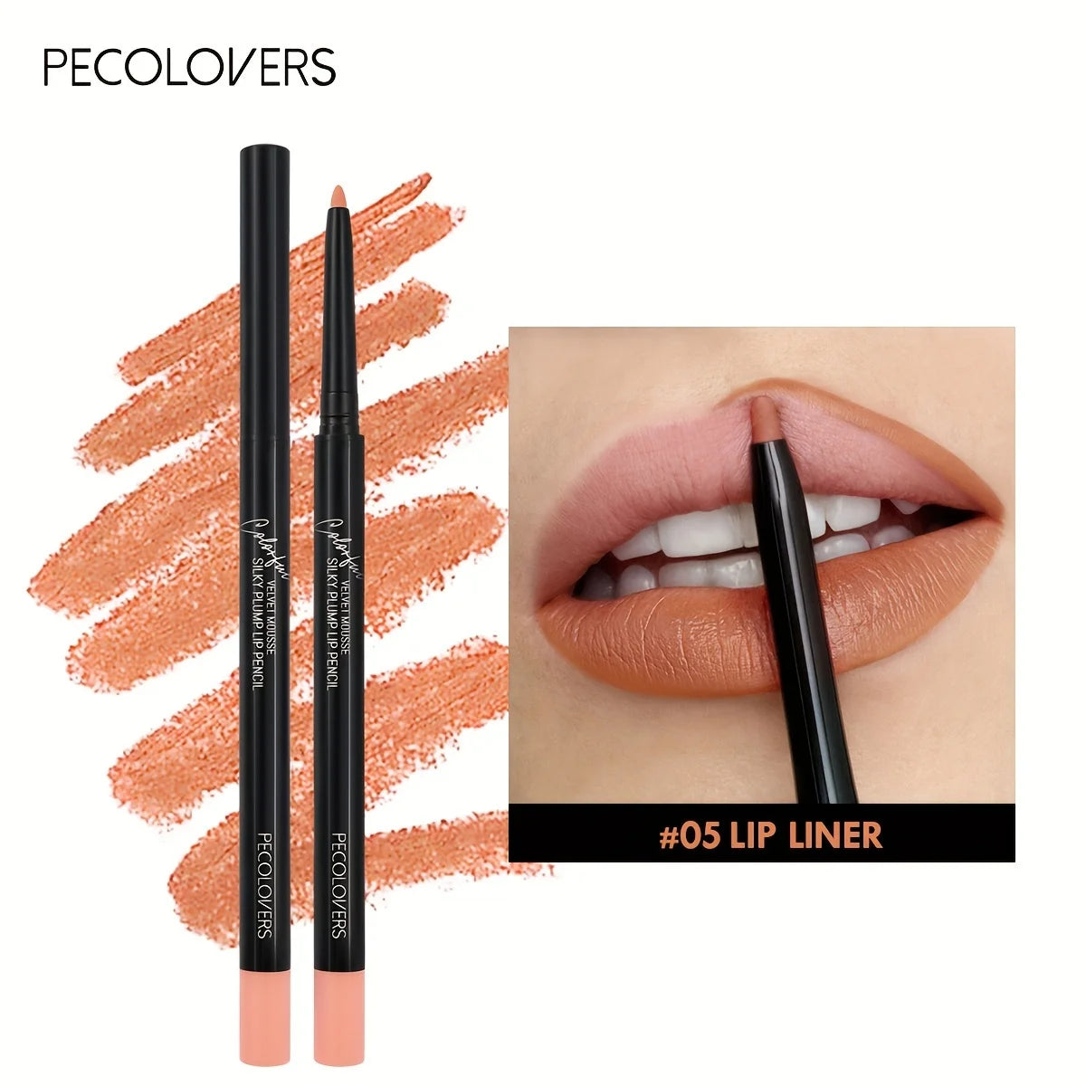 Wasserfester Matter Lipliner-Stift Rot Kontur Lippenstift Langanhaltend Antihaftend Feuchtigkeitsspendendes Lippen-Make-up 12 Farben