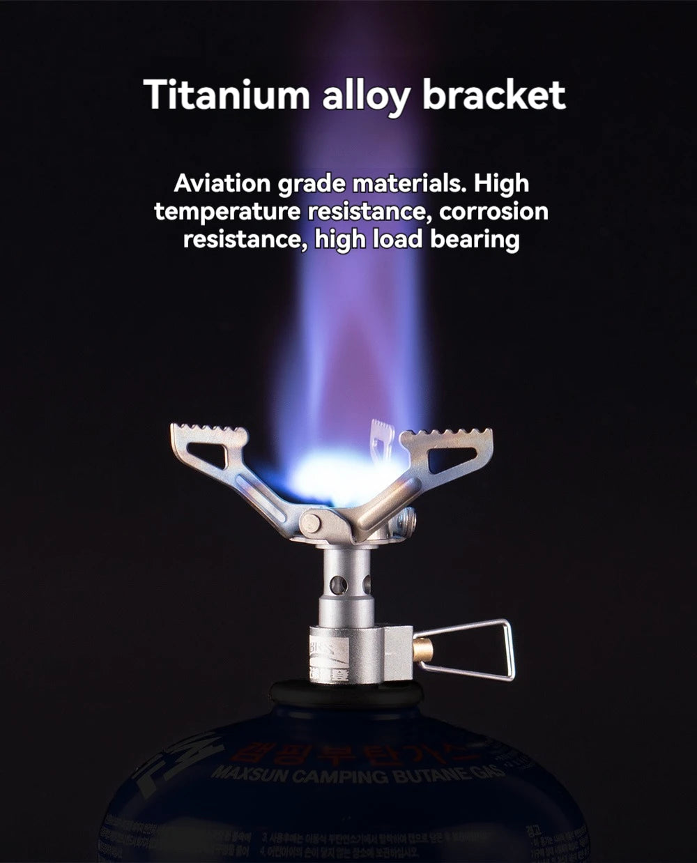 Mini réchaud à gaz de camping en titane BRS-3000T, 25g, un seul bloc, réchaud de poche pour la randonnée en extérieur, réchaud pliant portable