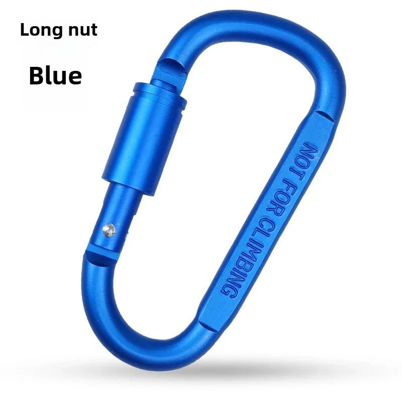 1-6PCS D-Shaped Carabiner Clips Heavy Duty Aluminum Alloy Quick Links for Backpack Keychain Outdoor Camping EDC Gear Accessories