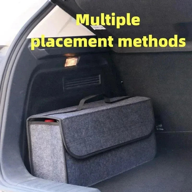 Car Storage Bag Car Trunk soft Organizer Felt Storage Box Accessories Large Anti Slip Compartment Boot Storage Organizer Tooll