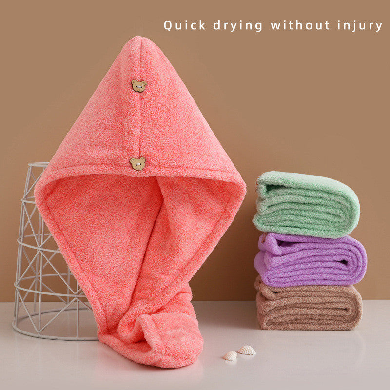 10Pcs Quick Dry Hair Quick Drying Microfiber Towels Bathroom Bathroom Accessories Nursing Cap With Buckle Sauna Spa Towel Bath