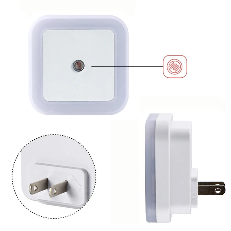 Wireless LED Night Light Sensor Lighting Mini EU/US Plug Night Lights For Children Room Bedroom Living Room Decoration Lighting