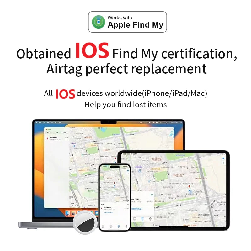 JSPTEC Airtag Bluetooth GPS Trackers IPX 5 Waterproof Sport Tracking Find My Elderly Kids Pets Available Mini Finders For IOS