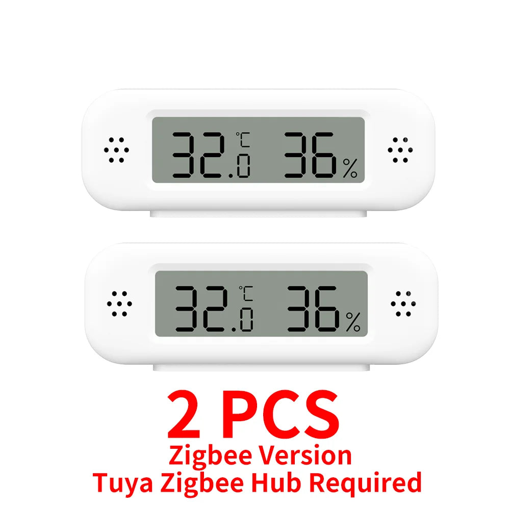 1~4pcs Tuya Zigbee 3.0 Mini Temperature Humidity Sensor For Smart Home Thermometer Hygrometer APP Remote Work with Yandex Alexa