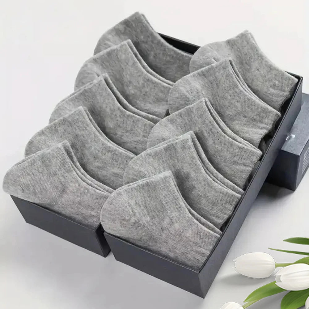 10/20/40 Pairs Men's Boat Socks Business Sport Sweat Absorption Mature Summer Autumn Solid Color Versatile Ankle Socks