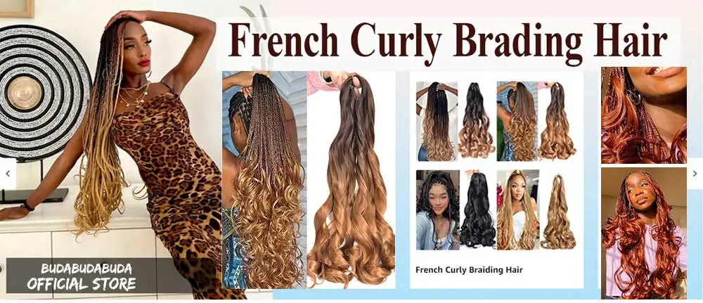French Curls Braiding Hair Extensions Synthetic Hair Loose Wave Spiral Curl Braids High Temperature Ombre Pre Stretched Hair