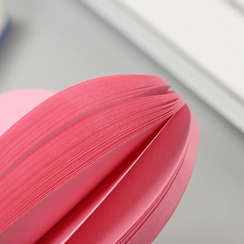 100 Sheets Heart Sticky Notes Notepad Self Sticky Note Pads Notebook Planner Sticker for Office School Stationery Accessories