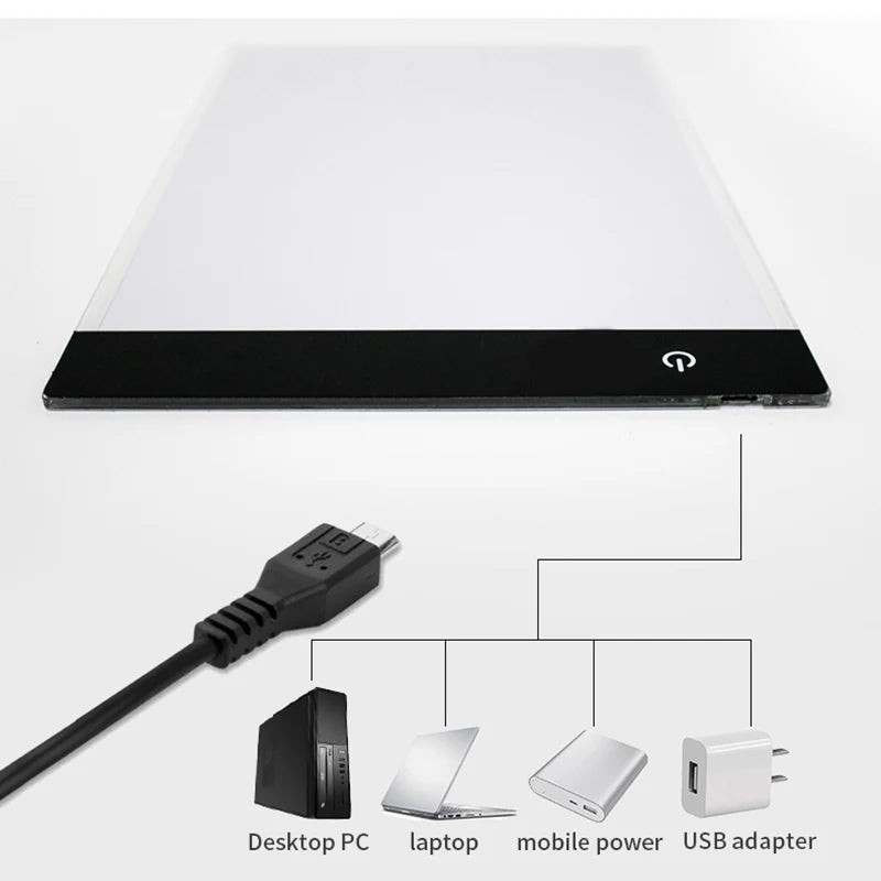 LED Photocopying Table Drawing Board Children's Light-transmitting Copying Table Brightness Adjustable Copy Board Painting Toys - Shoppiline
