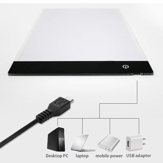LED Photocopying Table Drawing Board Children's Light-transmitting Copying Table Brightness Adjustable Copy Board Painting Toys - Shoppiline