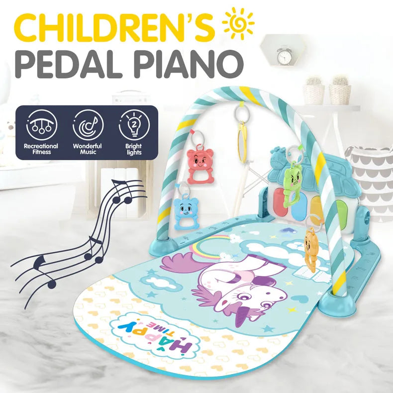 Baby Musik Spieldecke Krabbeldecke Neugeborenen Teppich Pedal Klaviertastatur Baby Fitness Rack Spielmatte Krabbelspielkissen Spielzeug Geschenk