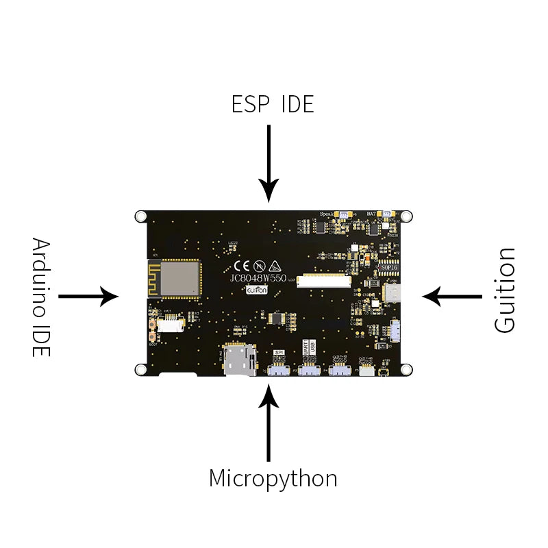 Guition ESP32S3 8M PSRAM 16M FLASH 5-inch IPS 800*480 high-definition LCD display module Capacitive touchwith WIFI and Bluetooth - Shoppiline