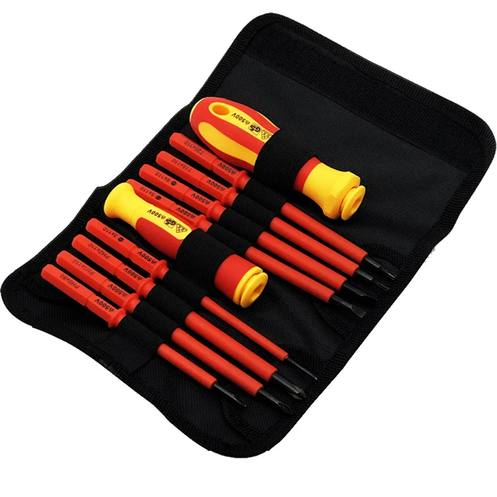 New Hexagonal Screwdriver Insulated Electrician Screwdriver High Hardness Set Magnetic Cross Word Shaped Plum Blossom