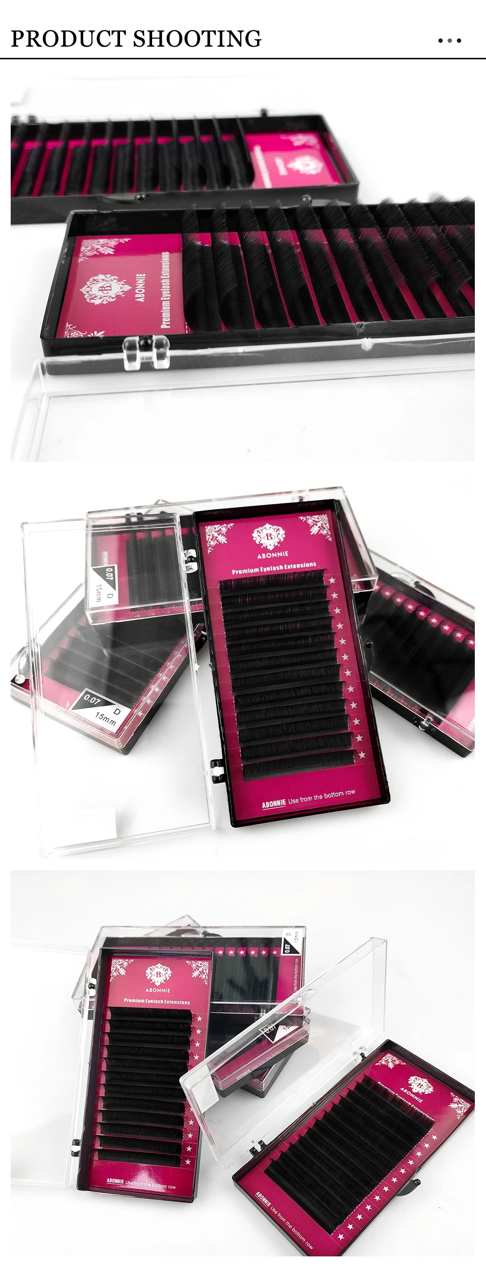 Abonnie Classic Eyelashes Extensions Individual Volume Lashes Fluffy Ultra Soft Eyelash Extensions