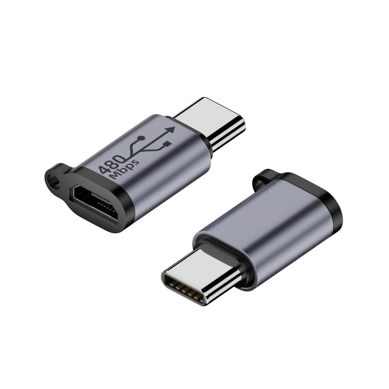 VIKEFON Type C Female to Micro USB/Type Female to Mini USB/Micro USB Female to Type C/Micro USB Female to Mini USB Plug Adapter