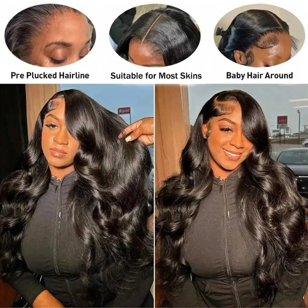 40 42 Zoll Body Wave Echthaarperücken 13x4 13x6 HD Lace Frontal Wig Echthaar Remy 5x5 Glueless Lace Closure Perücken für Frauen