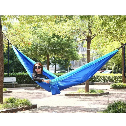 Ultra-Light Camping Hammock 300kg Load Capacity Breathable Quick-Drying Parachute Nylon Portable for Outdoor Indoor Garden