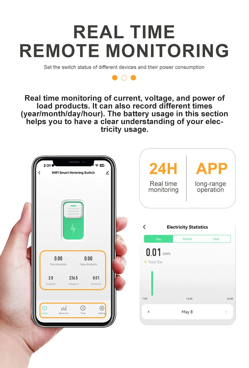 Tuya WIFI Smart Circuit Breaker 1P+N Over-Voltage/Current/Power Protector Under Voltage Protection Voice Remote Control Switch