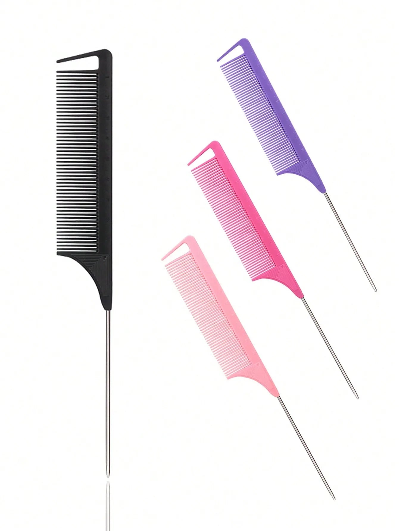 stainless steel pointed tail hair, hair comb hair brush salon hair styling tool hair comb, Special for real hair wigs