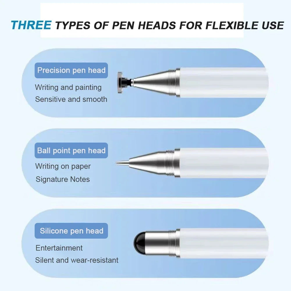 Multi Device 3 in 1 Stylus Pen For iPad  Xiaomi Tablet Smart Phone Apple Pencil iOS Android Touch Pen Drawing Capacitive Pencil